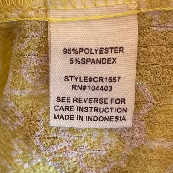 By The River Yellow Floral Tiered Midi Dress Size Small - Picture 8 of 9